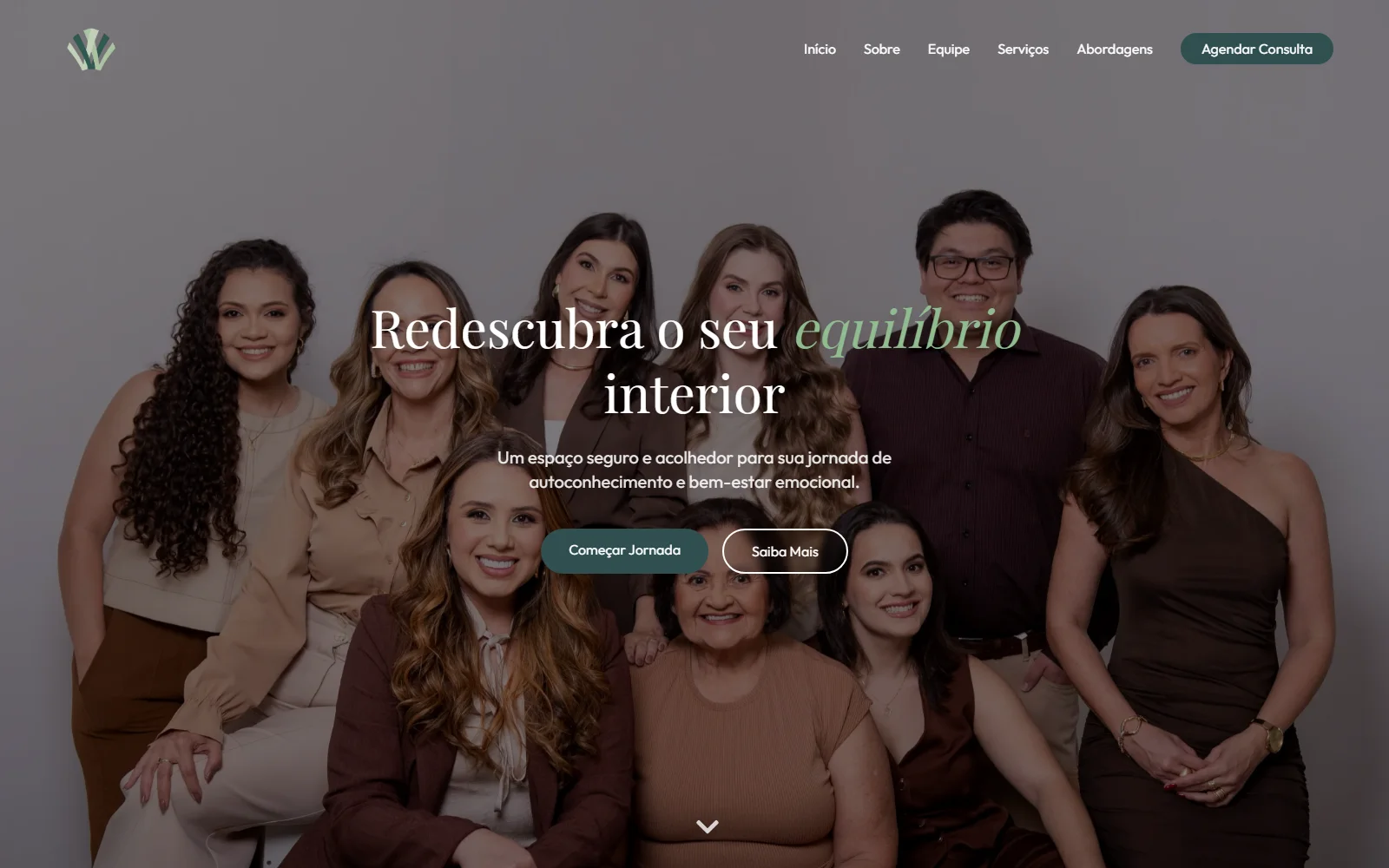 Página inicial do projeto Vitaliza Saúde Mental